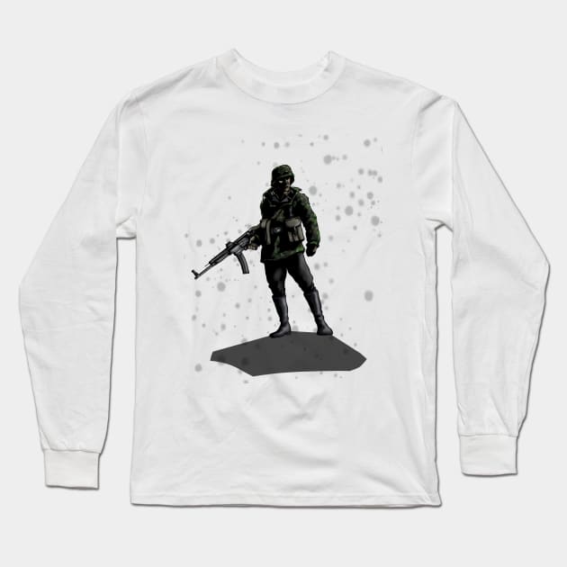 Assault trooper 1944 Long Sleeve T-Shirt by heinavaara